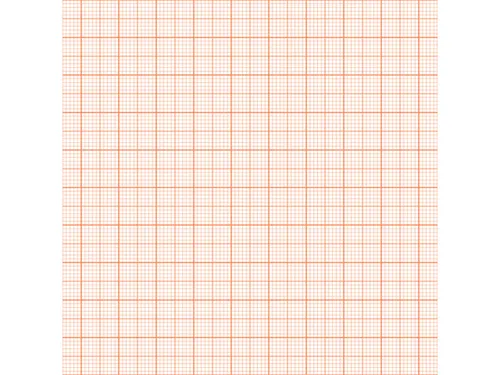 Schrijfonderlegger van papier, Graph, millimeter geruit, wit/oranje, 5