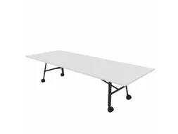 klaptafel,HxBxD 750x3200x1200mm,hoekig,4voeten donkergrijs,ovale buis