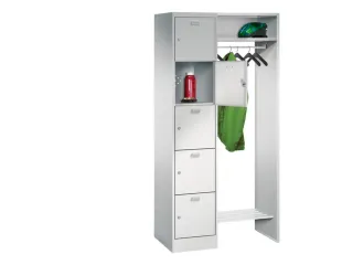 personeelsgarderobe cil.slot 1950x850x500mm 1x5 vakken 400mm RAL7035 - 1