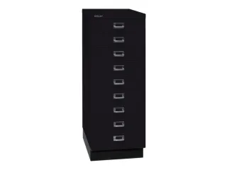 kantoor-ladekast HxBxD 940x349x432mm 9 laden romp + front zwart staal - 3