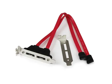 2 poorts low-profile SATA naar eSATA adapterplaatje