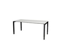 Cubeo 4-Poot Slinger Bureau Zit-zit 200x80 Licht Grijs 25mm - Zwart