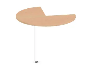aanbouwtafel,i.h.v.,HxØ 720-840x1000mm,driekwartrond,NE-esdoorn - 1