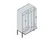 locker voor scheiding van kleding,HxBxD 2120x1200x815mm,4vak