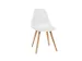 Chaise Visiteur 4 Pieds Hêtre Coque assise Plastique Blanc