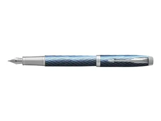 Vulpen Parker IM Premium Blue Grey Lacquer CT Finish Fijn Blauwe inkt - 1