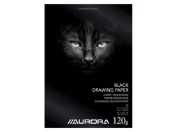 Tekenblok Aurora A4 20v 120g zwart tekenpapier