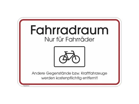 aanwijzingsbord,Fietsruimte - Alleen voor fietsen,folie,rood/wit/zwart