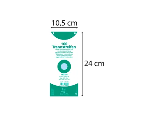 Tabstroken horiz180g perfo 105X240 bl.