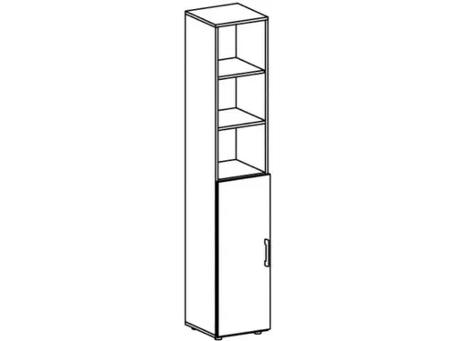 kantoorstelling HxBxD 2160x400x420mm esdoorn