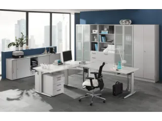 kantoorkast,HxBxD 2004x800x420mm,4xhouten vloer,golfgreep - 4