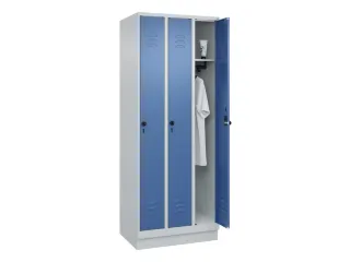 locker,HxBxD 1950x750x500mm,3vak,vak B 250mm,draaigrendel,sokkel - 3