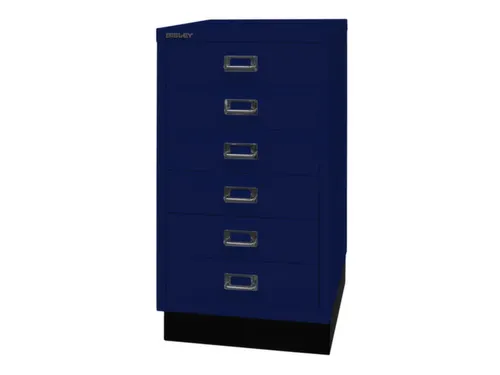 kantoor-ladekast HxBxD 670x349x432mm 6 laden romp oxfordblauw staal