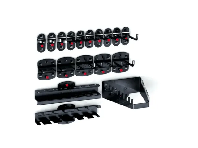 houderassortiment,v. perfoplaat,18-delig,RAL7016