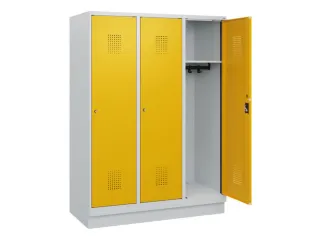 schoollocker,HxBxD 1630x1200x500mm,3vak,vak B 400mm,cil.-slot,sokkel - 1