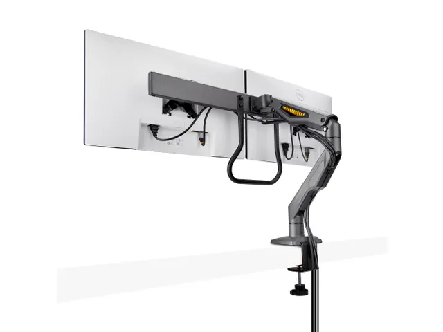 Bras de bureau double écran jusqu'à 27 Inch Avecc barre transversale