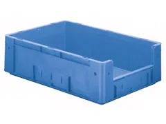 Euronorm Stapelkrat Blauw 175x600x400mm 31l Gesloten Grijpopening
