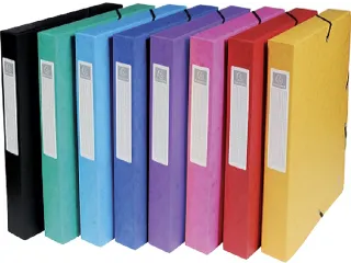 Elastobox Exacompta A4 40mm 600gr assorti karton - 1