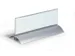 Tafelnaambordje 61x210mm Aluminium / Transparant