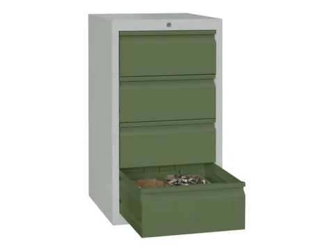 ladekast 900x500x500mm 4laden cilinderslot RAL7035 front RAL6011