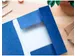 Elastomap A4 Met 3 Kleppen Karton Blauw Voor 200 Vel Pak 10 Stuks