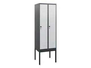 locker,HxBxD 1950x600x500mm,2vak,vak B 300mm,draaigrendel - 1