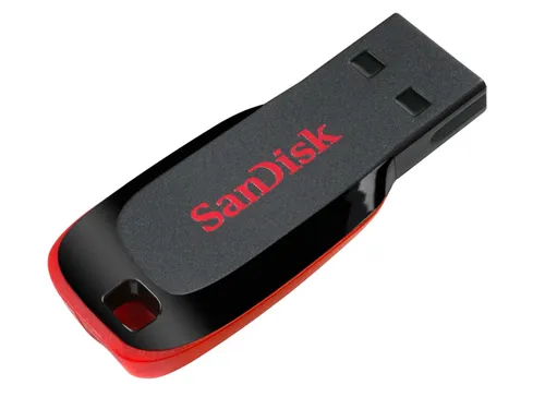 Sandisk Cruzer Blade USB Stick 64GB Zwart Rood