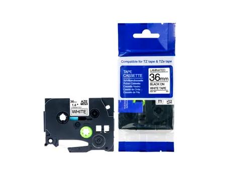 Labeltape Brother Compatible Tze-261 36Mm Zwart op Wit