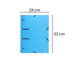 PUNCHY Elastomap 3 kleppen geperforeerd glanskarton 375g/m2 A4 assorti - 12