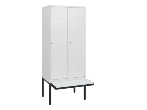 locker met bank,HxBxD 1950x800x815mm,2vak,vak B 400mm,cil.-slot