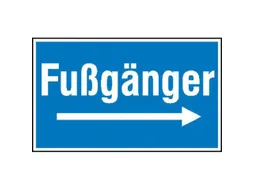 aanwijzingsbord,Voetgangers (met richtingspijl naar rechts)