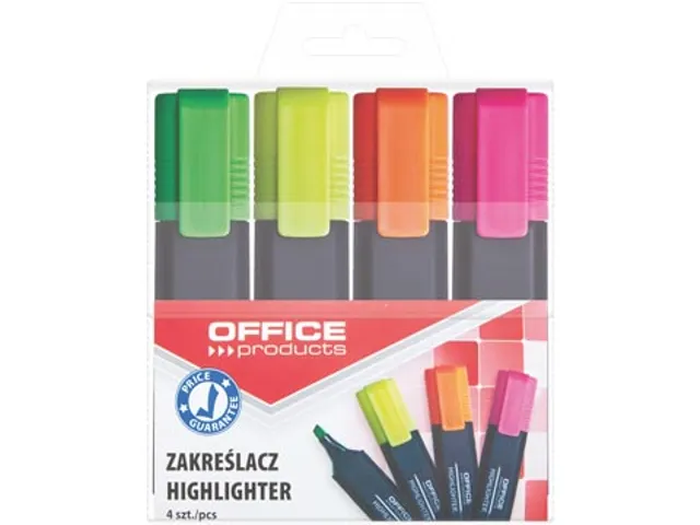 Surligneur, 1-5 Mm, Couleurs Assorties, Étui De 4 Pièces