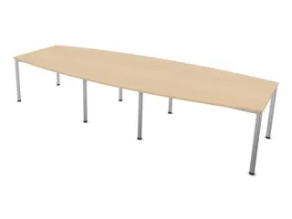 vergadertafel,HxBxD 740x3600x1400mm,vatvormig,NE-esdoorn - 3