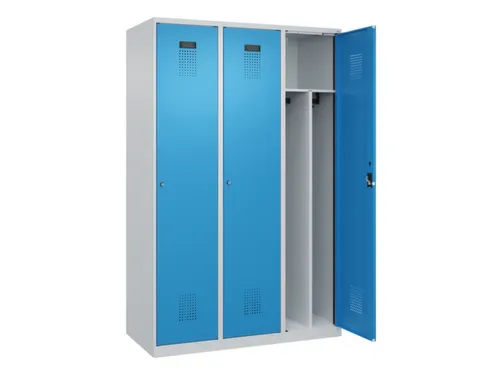 locker voor scheiding van kleding,HxBxD 1850x1200x500mm,3vak