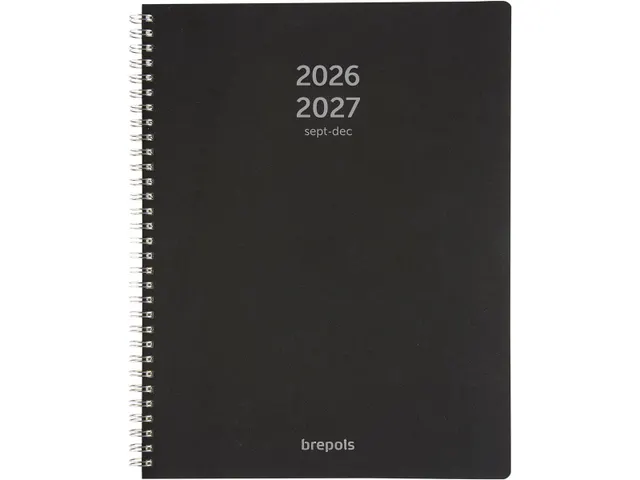 schoolagenda A4 Polyprop, zwart, 2026-2027