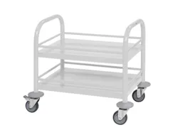Serveerwagen,Draagverm. 80Kg,2Etage(S),Staaletage,Wit