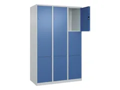 lockerkast,HxBxD 1850x1200x500mm,3x3vakken,vak B 400mm,cil.-slot