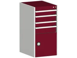 ladekast HxBxD 1000x525x650mm 4laden romp RAL7035 front RAL3004