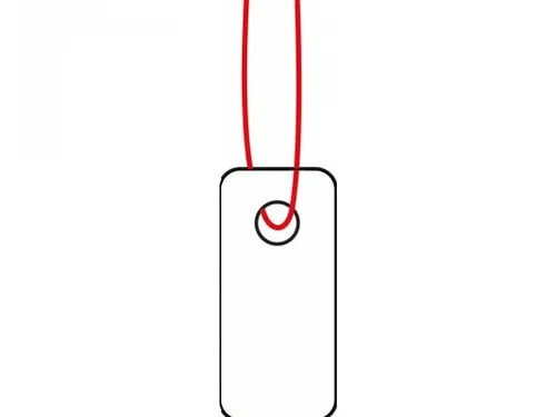 Herma 6919 Hanglabel 10x22mm Wit karton met Rood draad 1000 stuks
