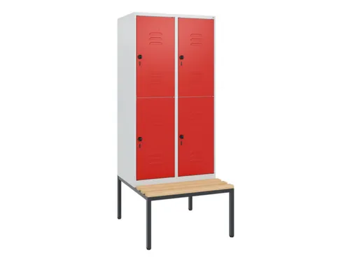 Dubbeldekse dekenkist,HxBxD 1950x800x815mm,2x2vak.,vak B 400mm