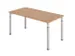 bureau,HxBxD 680-820x1600x800mm,blad notenboom,4voeten zilverkleurig