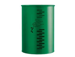 prullenmand,22l,HxØ 390x290mm,paalmontage,romp staal groen