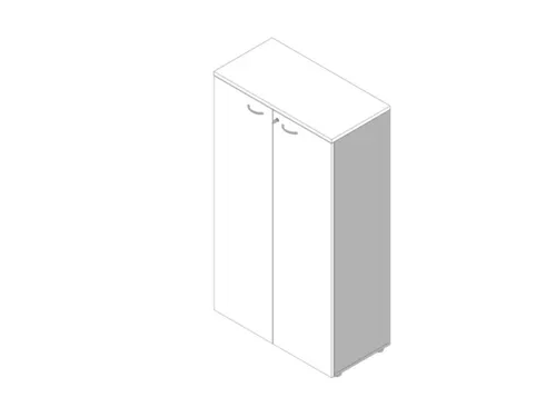 Kantoorkast,3Xhouten Vloer,4Ordnerhoogte,Romp Aluminium,Front Wit