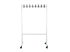 garderoberek,verrijdbaar,HxLxB 1700x550x1000mm,16haak,Staal/kunststof