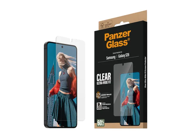 PanzerGlass Screen Protector Samsung Galaxy S26 | Ultra-Wide Fit w.