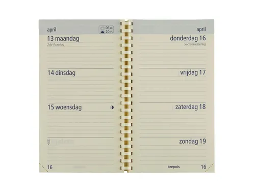 Agendavulling 2027 Brepols Optivision Pocket 7dagen/2pagina's