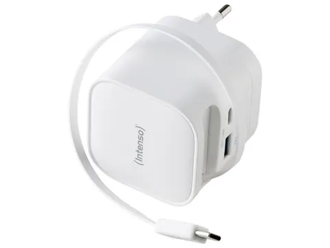 Chargeur secteur Intenso 7806522 USB-C/USB-A 65W blanc