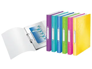 Ringband Leitz WOW A4 2-rings O-mech 25mm PP roze - 3