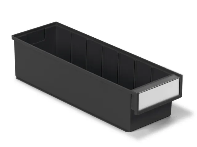 bac compartimentable ESD,HxlxP 100x132x400mm,PP,noir