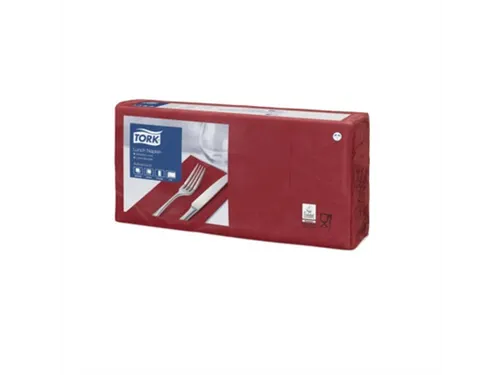 Tork 477422 Lunchservet 33x33cm 2-laags 1/8 vouw 10x200 Bordeauxrood